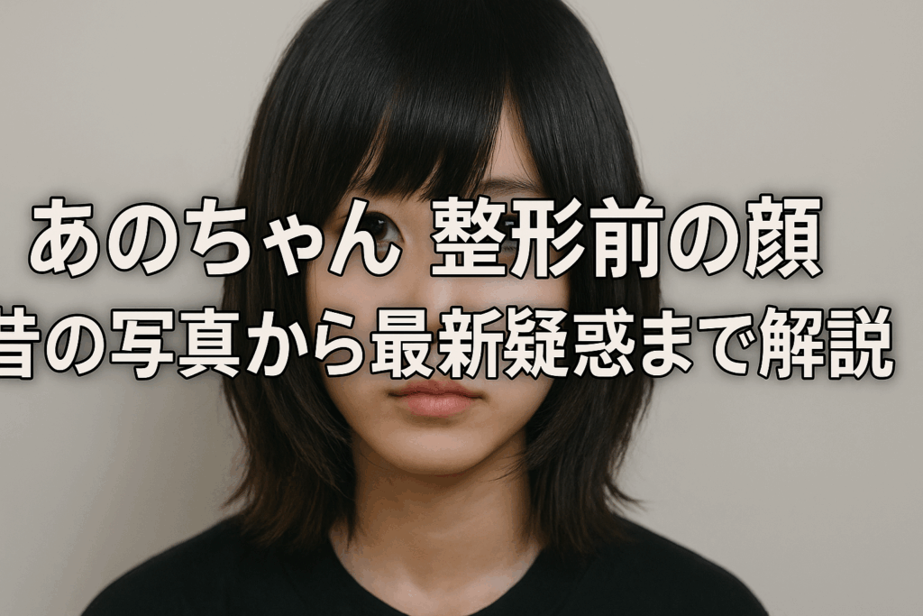 あのちゃん整形前の顔を徹底検証｜昔の写真から最新疑惑まで解説